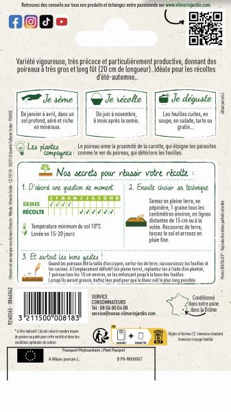 Potagères - Poireau Géant Précoce race Major - MEDIA_PACKAGING_VERSO